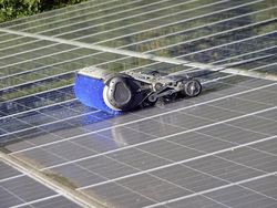W800 solar cleaning system in use